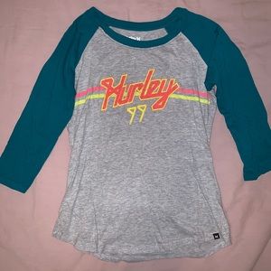 Hurley retro quarter sleeve t shirt